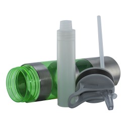 قمقمه جا یخ دار نیمه استیل لیوان دار