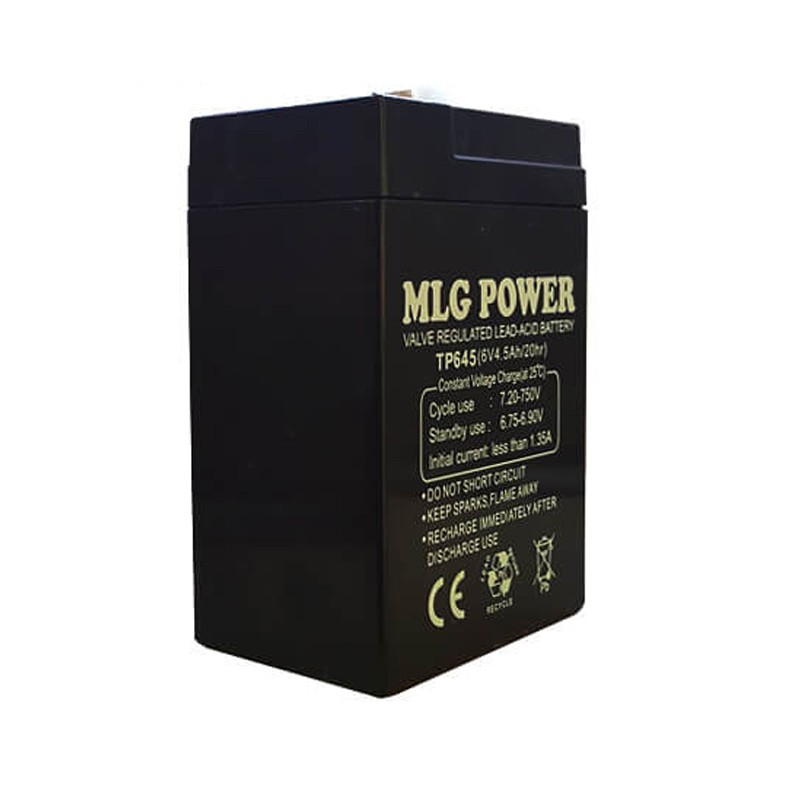 قیمت مناسب باتری شارژی 6 ولت 4.5 آمپر MLG POWER