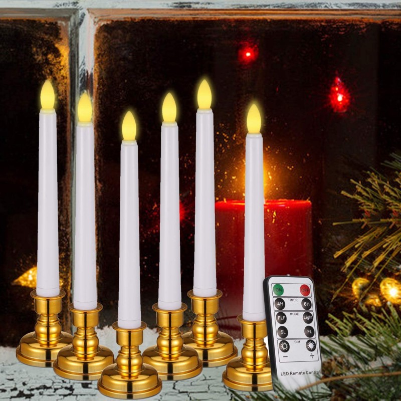 شمع تزئینی ال ای دی ریموت دار(پک5 عددی)