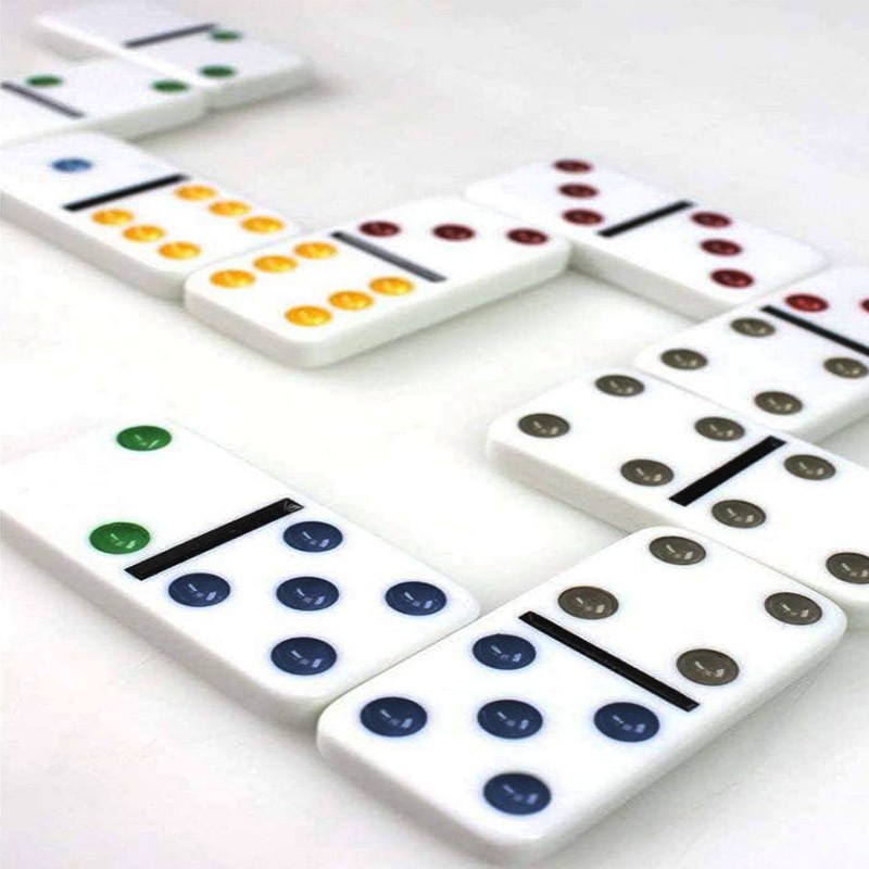 Game Domino Colored Metal Box